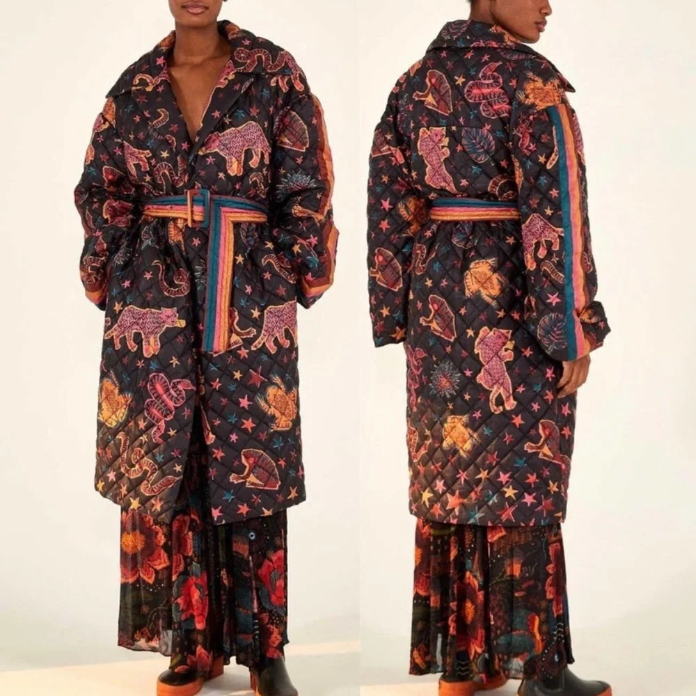 FARM Rio Multicolor Patterned Coat - Picture 2 of 10